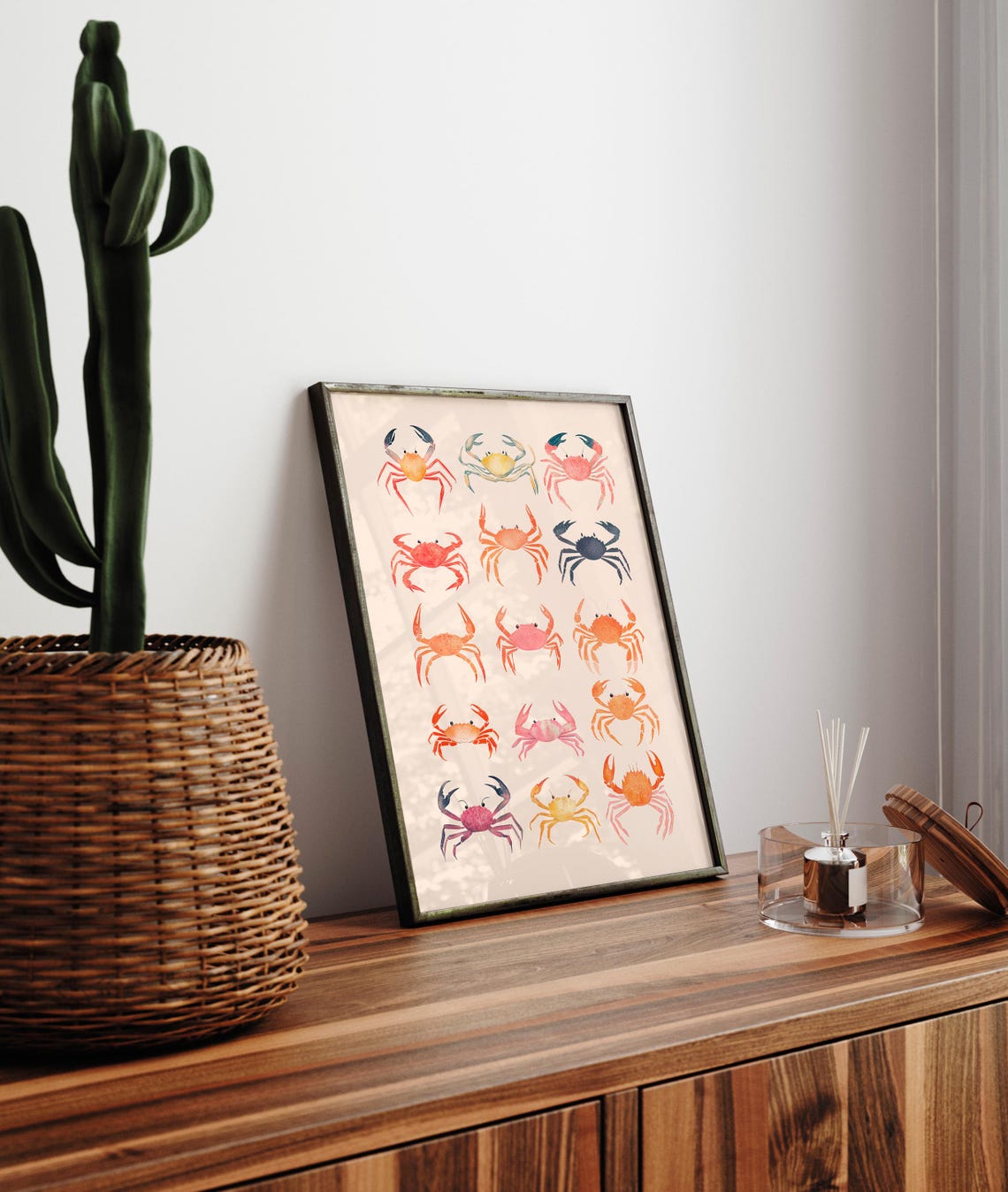 Beachy Room Decor Crabs Art Coastal Cowgirl Decor Surf Poster Seafood Print Preppy Dorm Decor College Girls Beach House Coconut Girl - Image 3