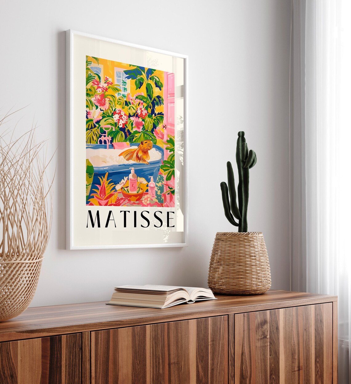 Capybara In Bathtub Art Print, Matisse-Inspired - Image 5