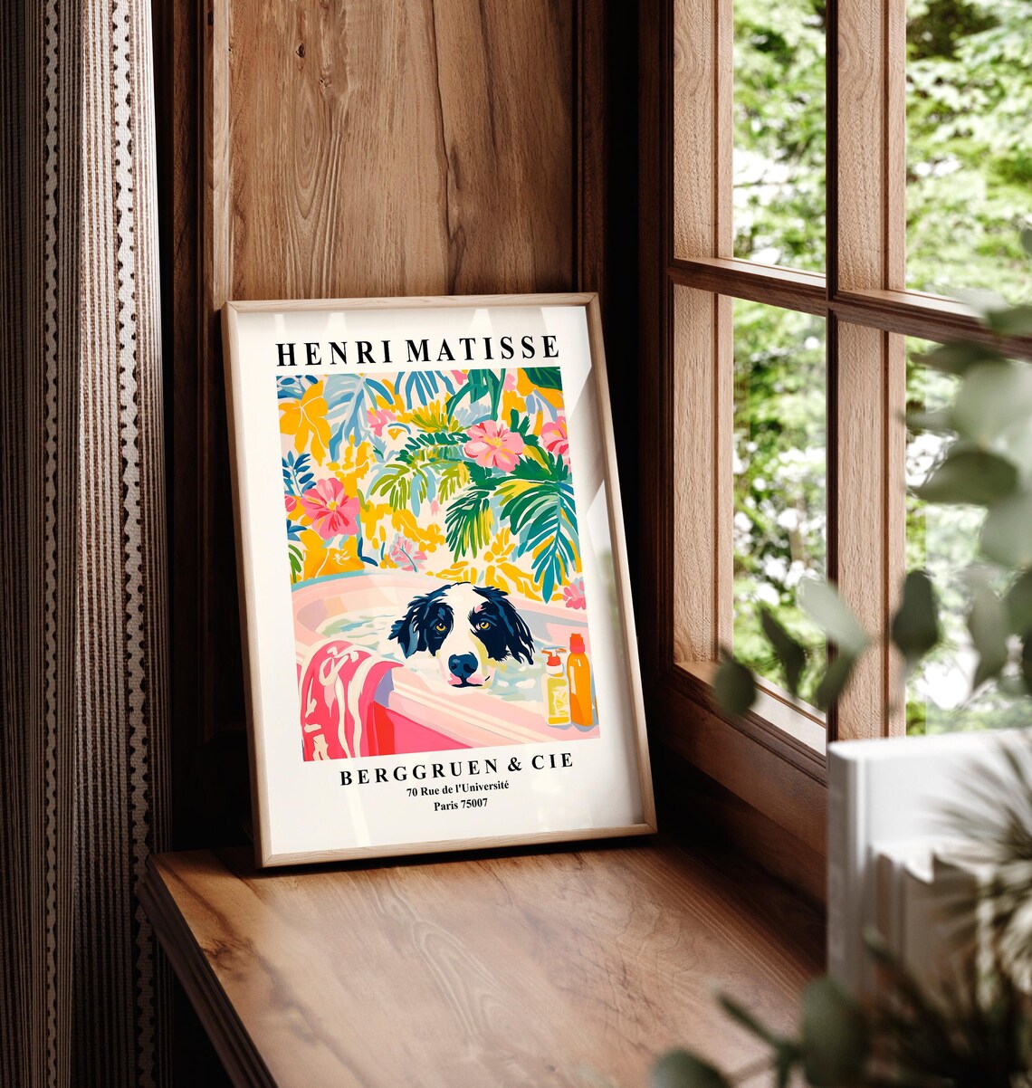 Border Collie Aesthetic Bathroom Decor, Boho Art Print - Image 6