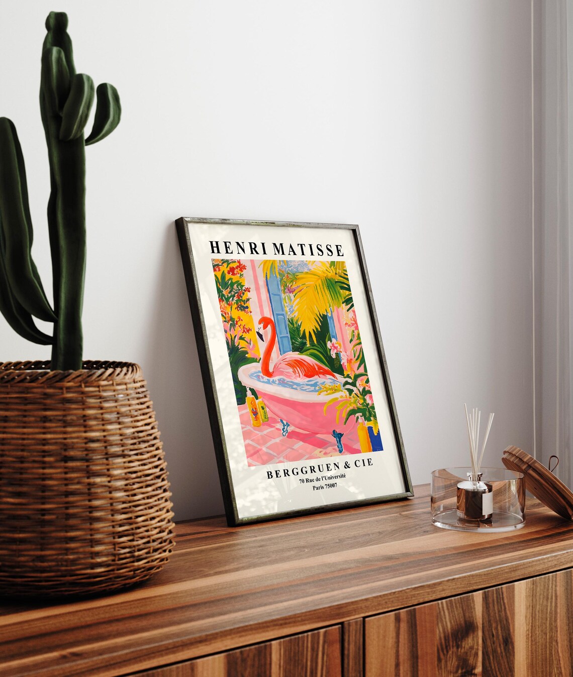Flamingo In Bathtub Funny Bathroom Art Print - Image 4