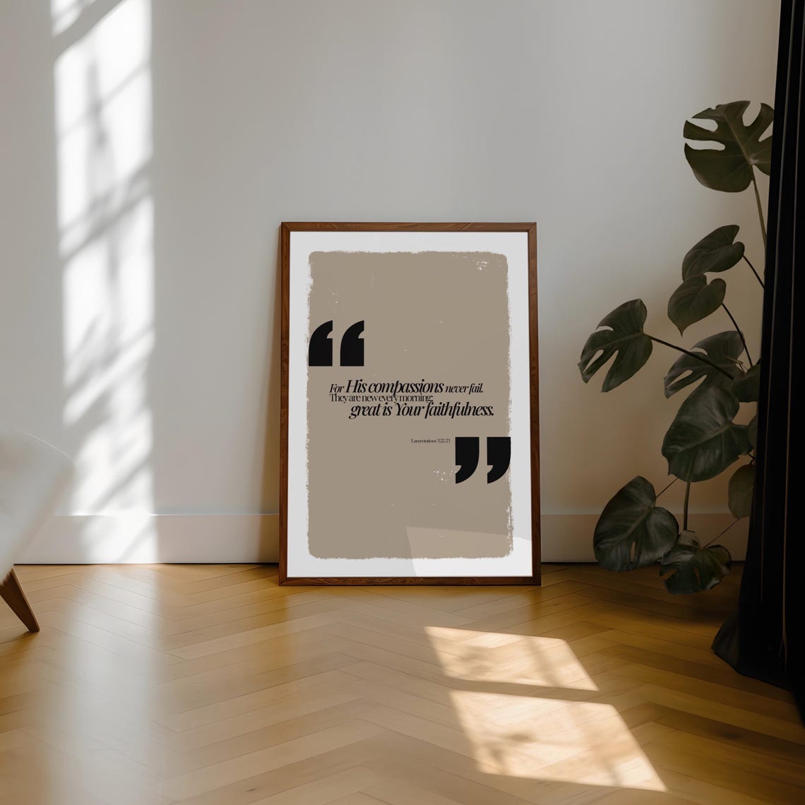 Great Is Your Faithfulness Lamentations 3:22 Scripture Verse Poster - Image 2
