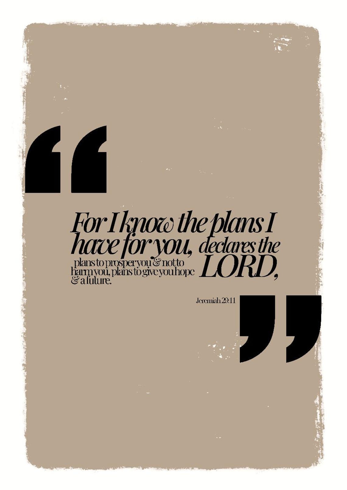 Jeremiah 29:11 For I Know The Plans Hope And Future Faith Poster - Image 3