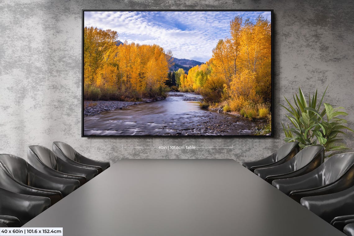 Autumn Aspens, Minimalist Sun Valley Idaho Art Print - Image 2