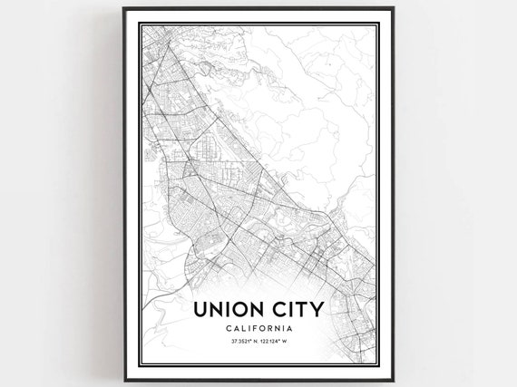 Union City Map Print Street Art