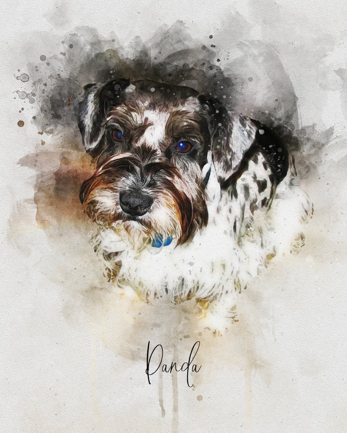 Personalized Watercolor Dog Portrait Art Print - Image 2