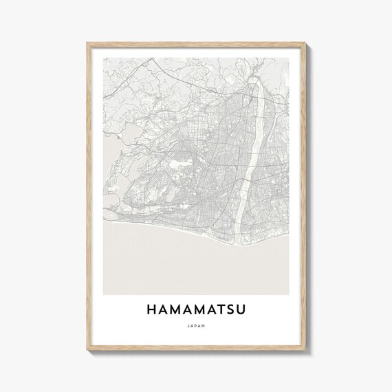 Hamamatsu Japan Minimalist City Street Map Modern Decor Poster