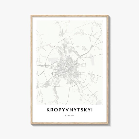 Kropyvnytskyi Ukraine Minimalist City Map Travel Artwork Poster