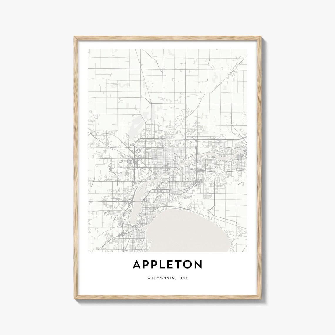 Appleton Wisconsin Minimalist City Map Line Art Gift Home Poster
