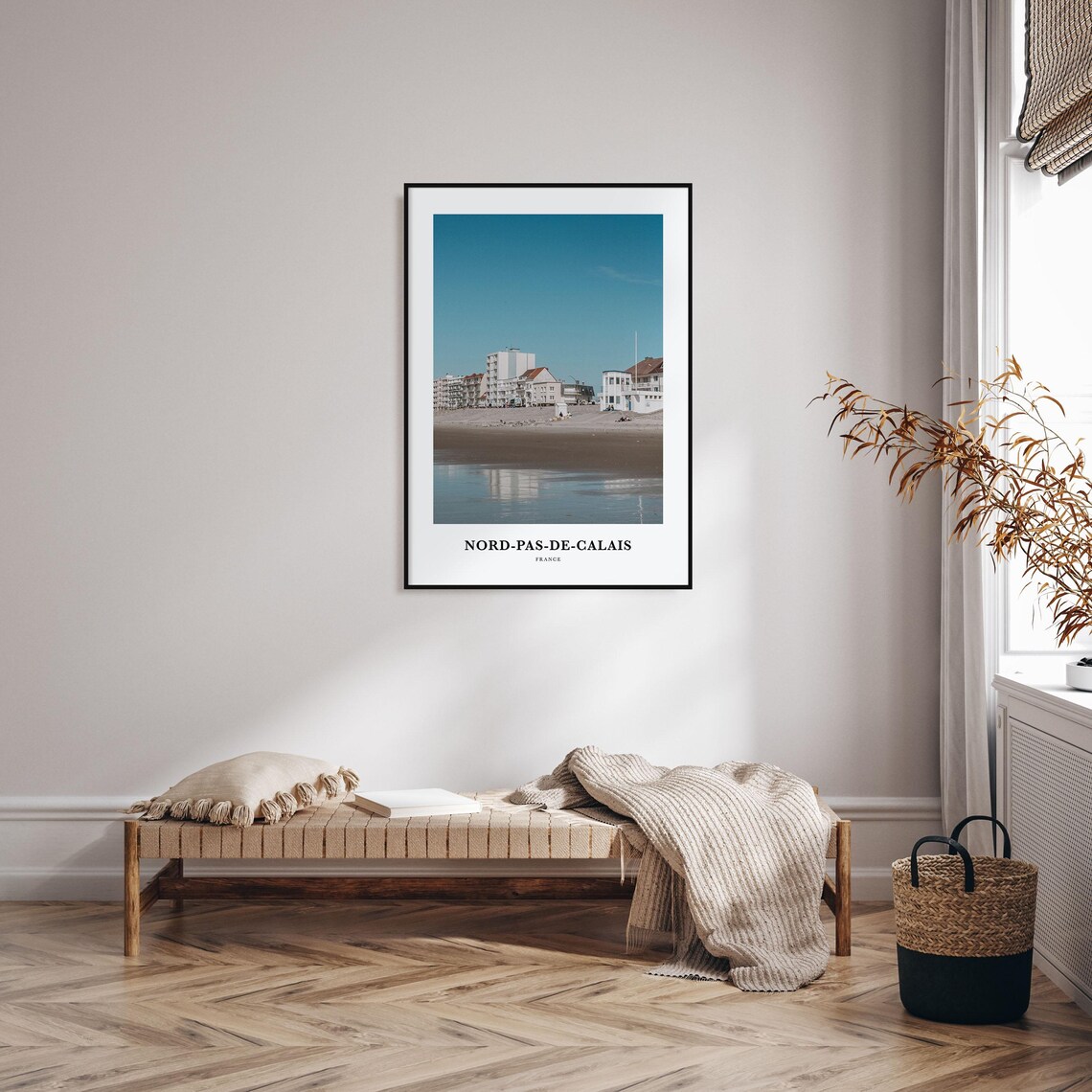 Nord-Pas-de-Calais France Seafront Buildings Beach Photography Poster - Image 3