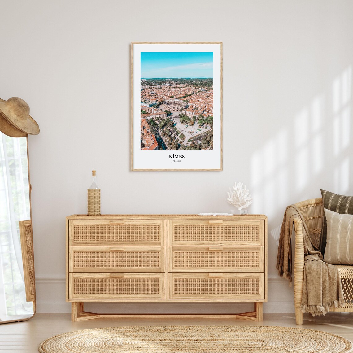 Nimes Print Nimes Photo Poster Nimes Travel Wall Art Nimes Map Print Nimes Photography Print Nimes Wall Dcor France - Image 2