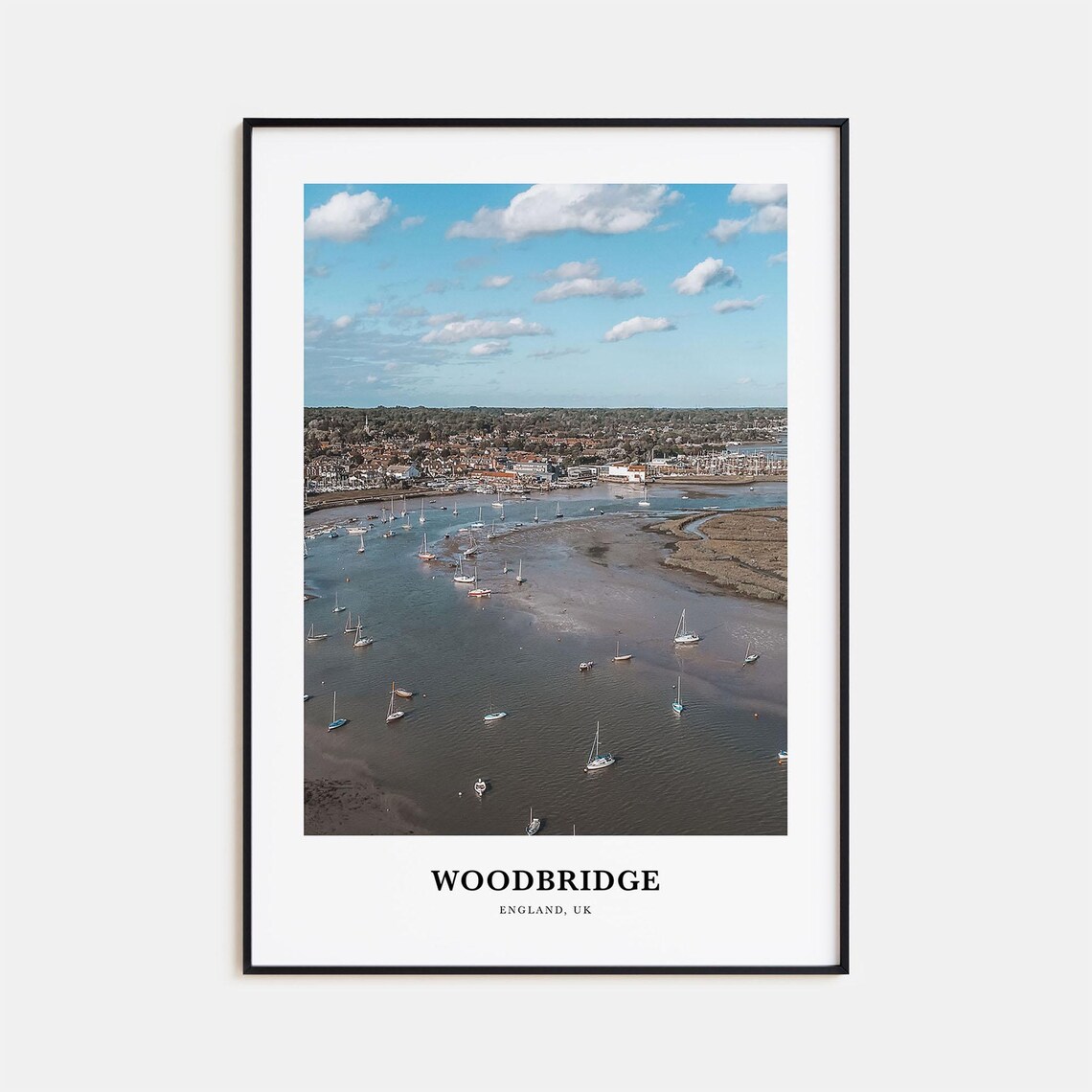 Woodbridge England Estuary Sailboats River Deben Boats Poster