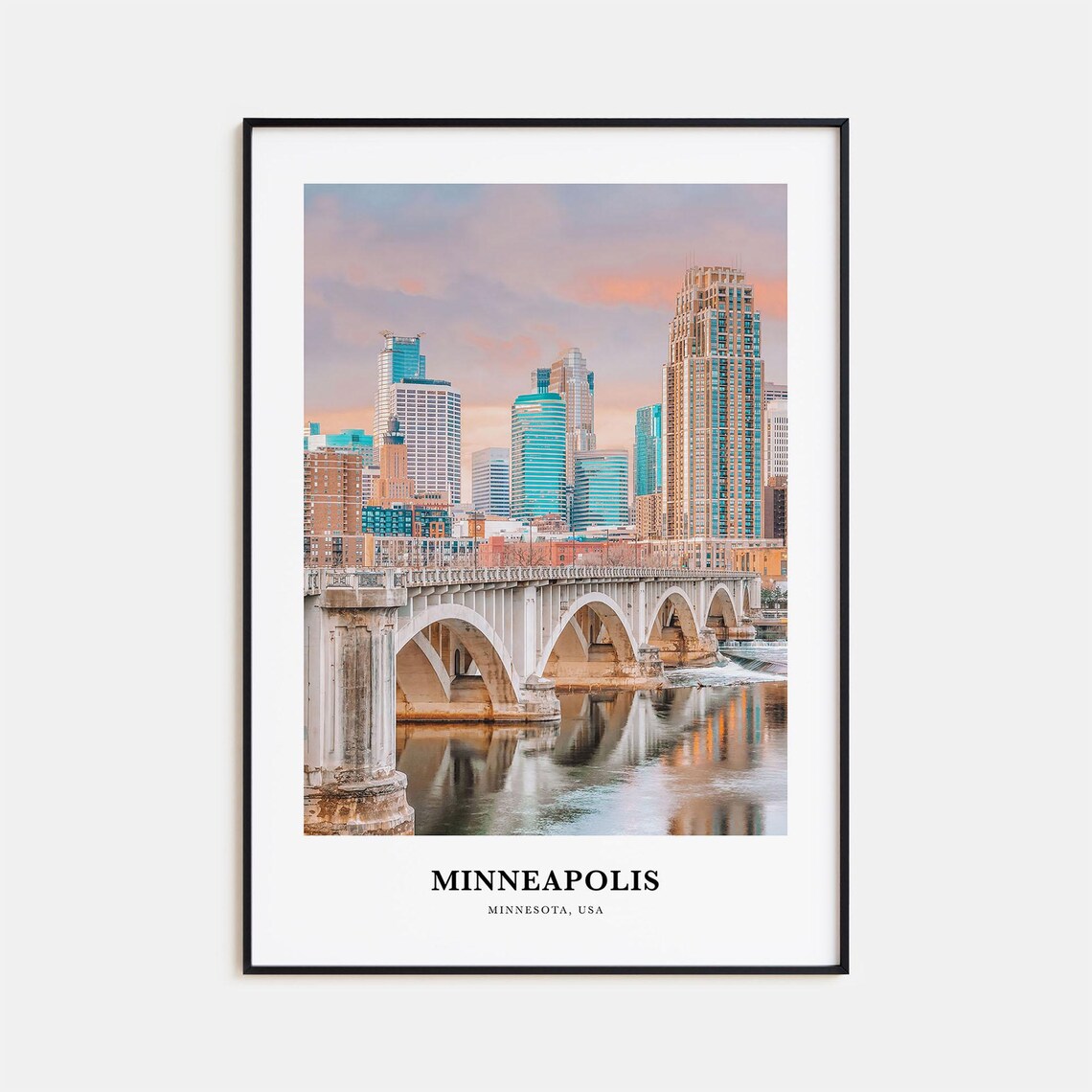 Minneapolis Print No 2 Minneapolis Photo Poster Minneapolis Travel Wall Art Minneapolis Map Minneapolis Photography Minnesota Usa