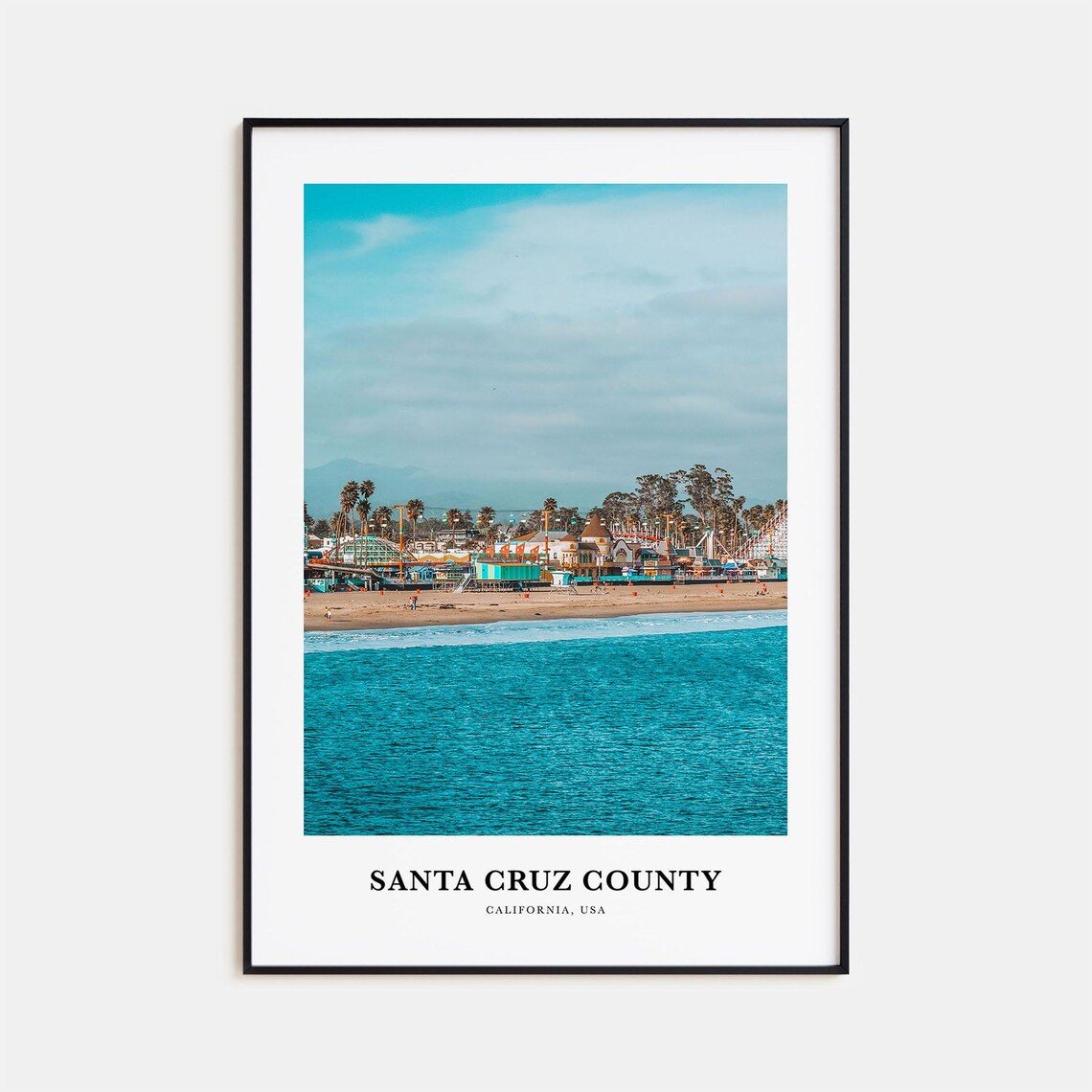 Santa Cruz County California Beach Boardwalk Amusement Park Poster