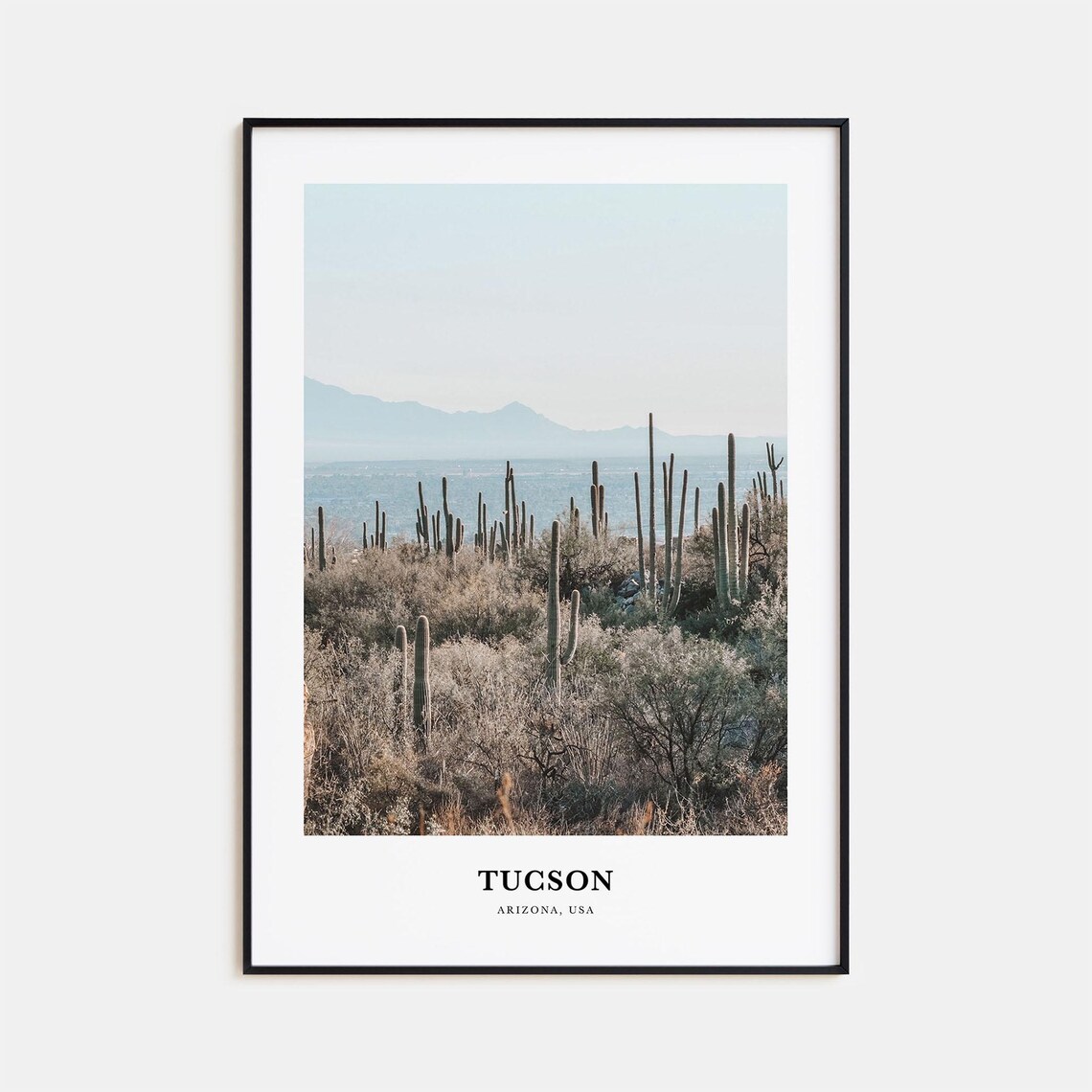 Tucson Arizona Saguaro Cactus Desert Morning Landscape Photo Print