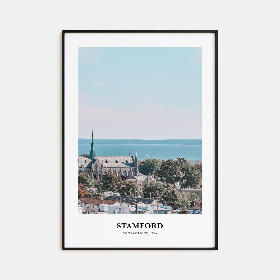 Stamford Print Connecticut Stamford Photo Poster Stamford Travel Wall Art Stamford Map Print Stamford Photography Print Usa