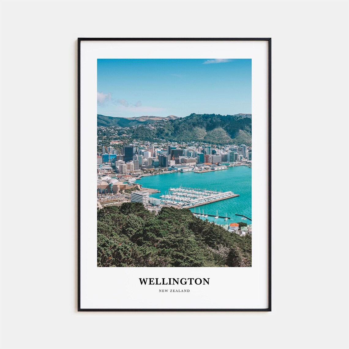 Wellington New Zealand Harbor City Skyline Photography Print
