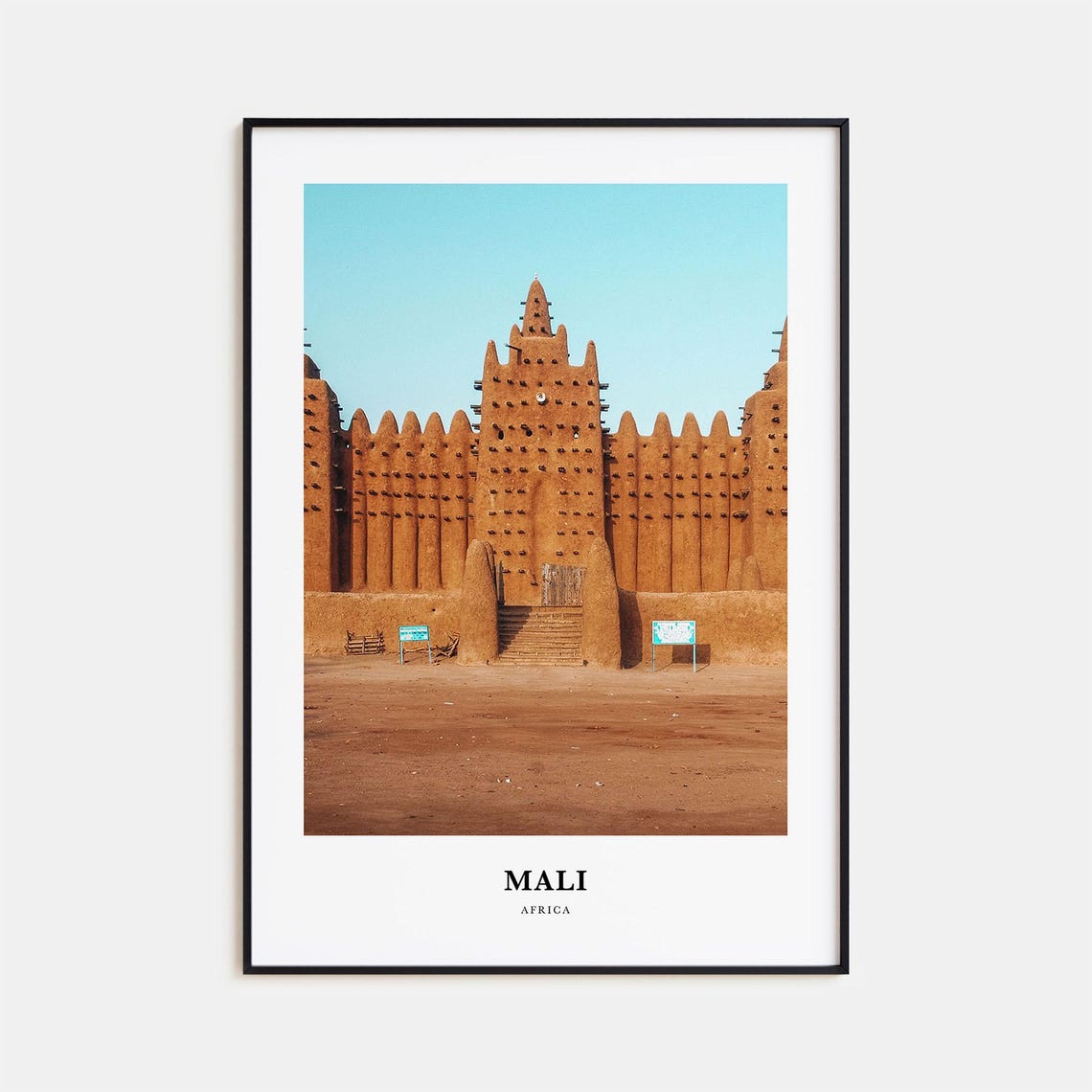 Mali Africa Great Mosque Facade African Heritage Architecture Poster