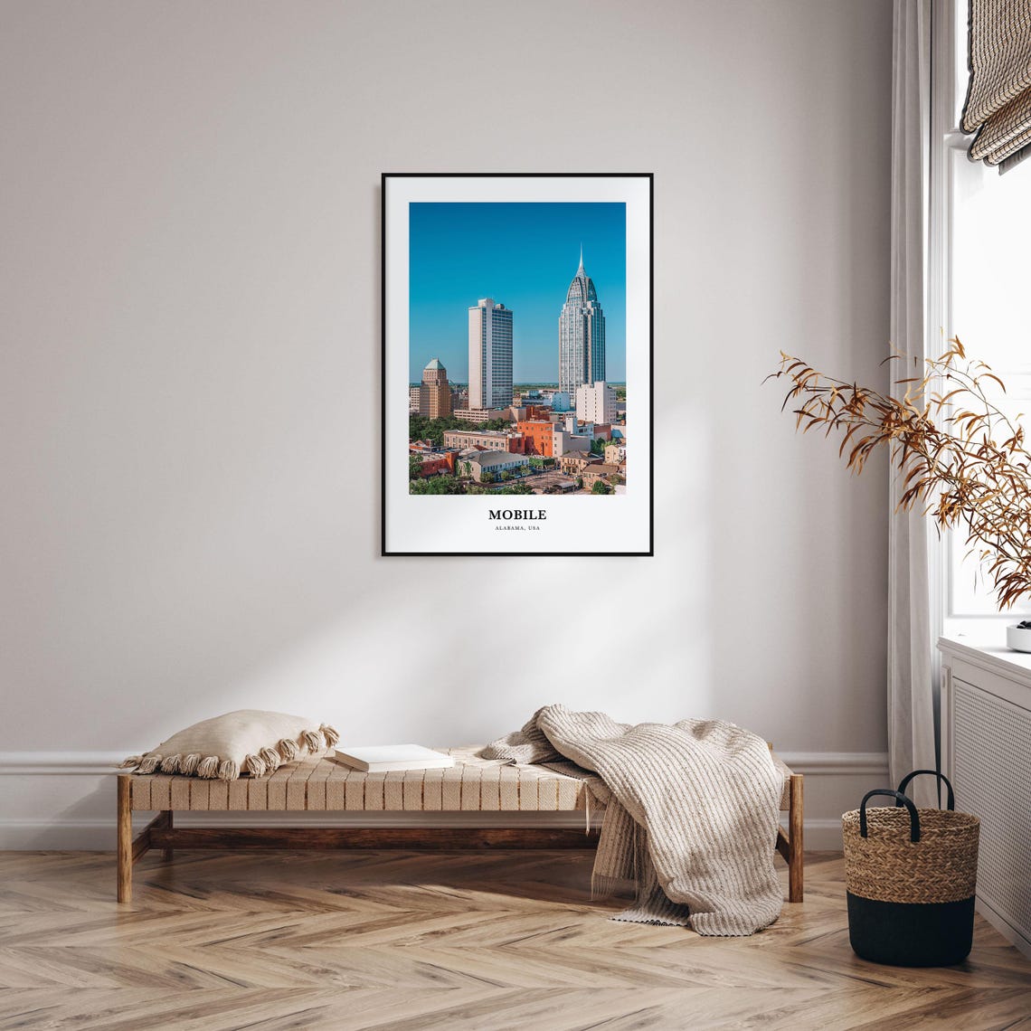 Mobile Alabama Downtown Skyline RSA Tower Bright Gulf Coast Poster - Image 3