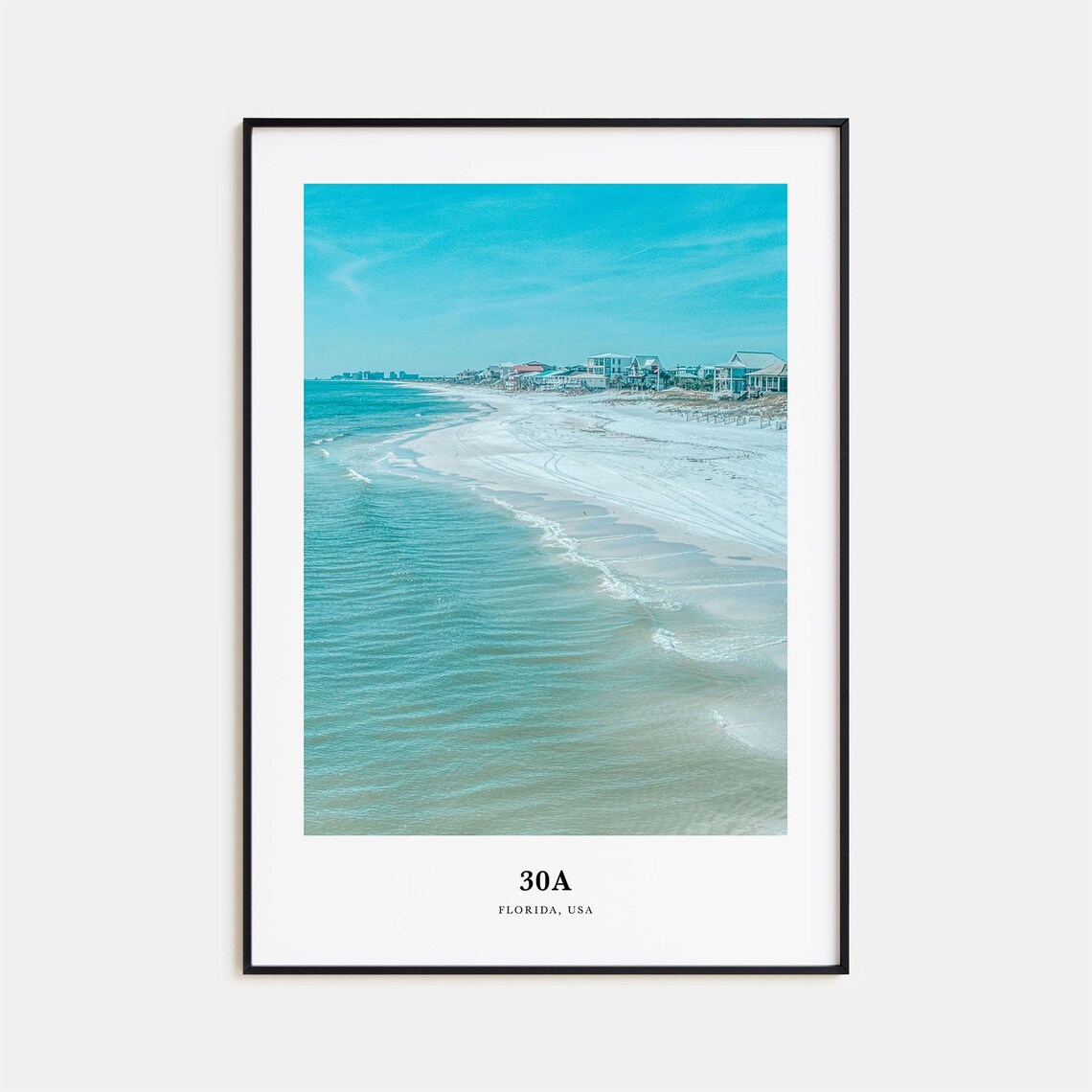 30A Florida Travel Poster, Travel Wall Art