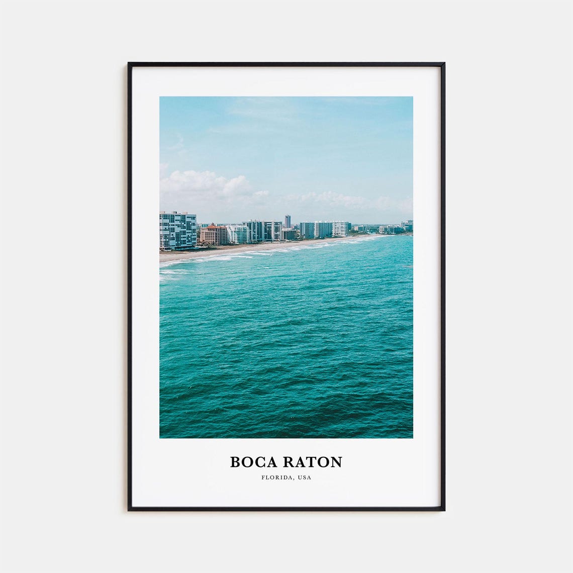 Boca Raton Florida Beachfront Coastline Aerial Ocean View Poster