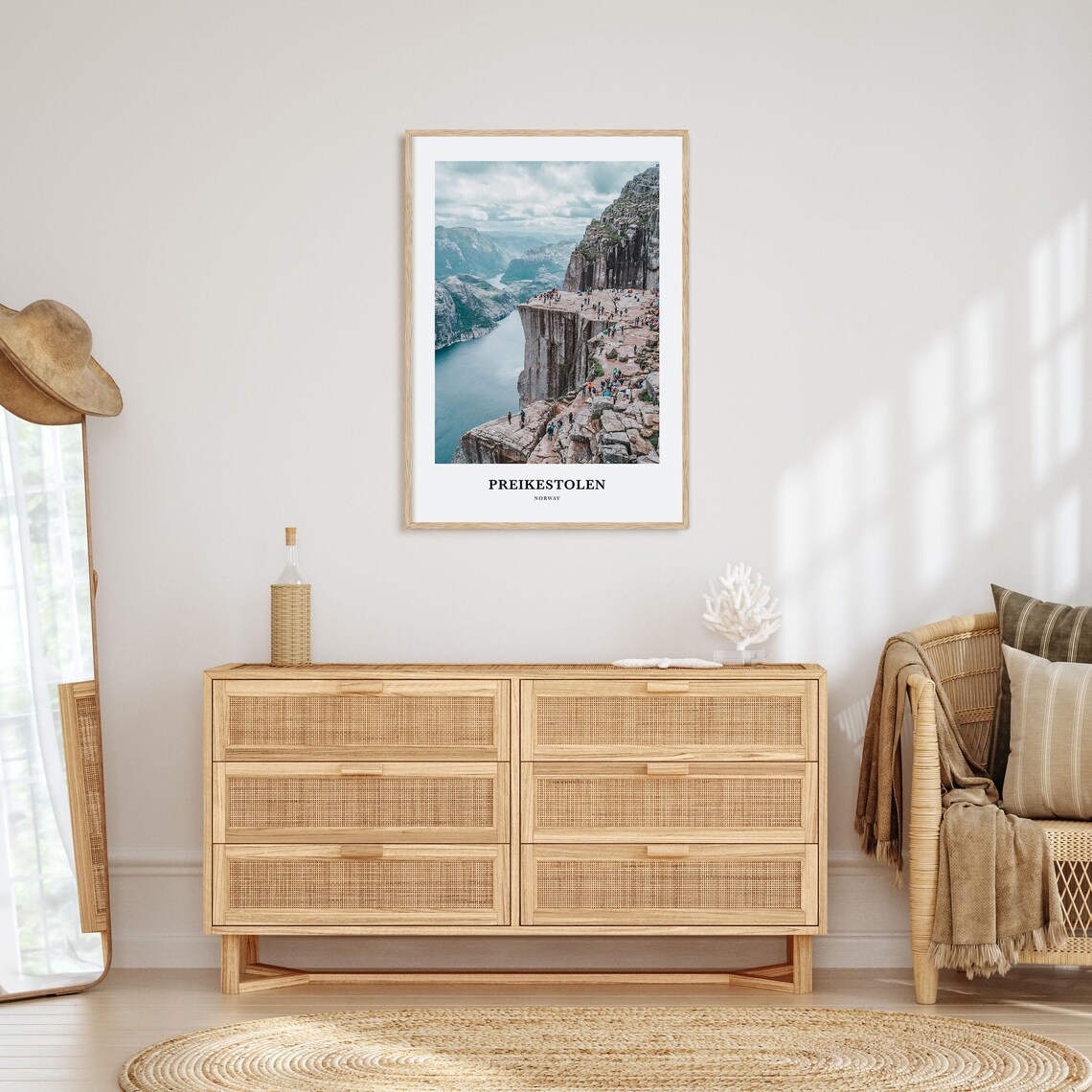 Preikestolen Norway Pulpit Rock Cliff Fjord Hikers Photo Travel Poster - Image 2
