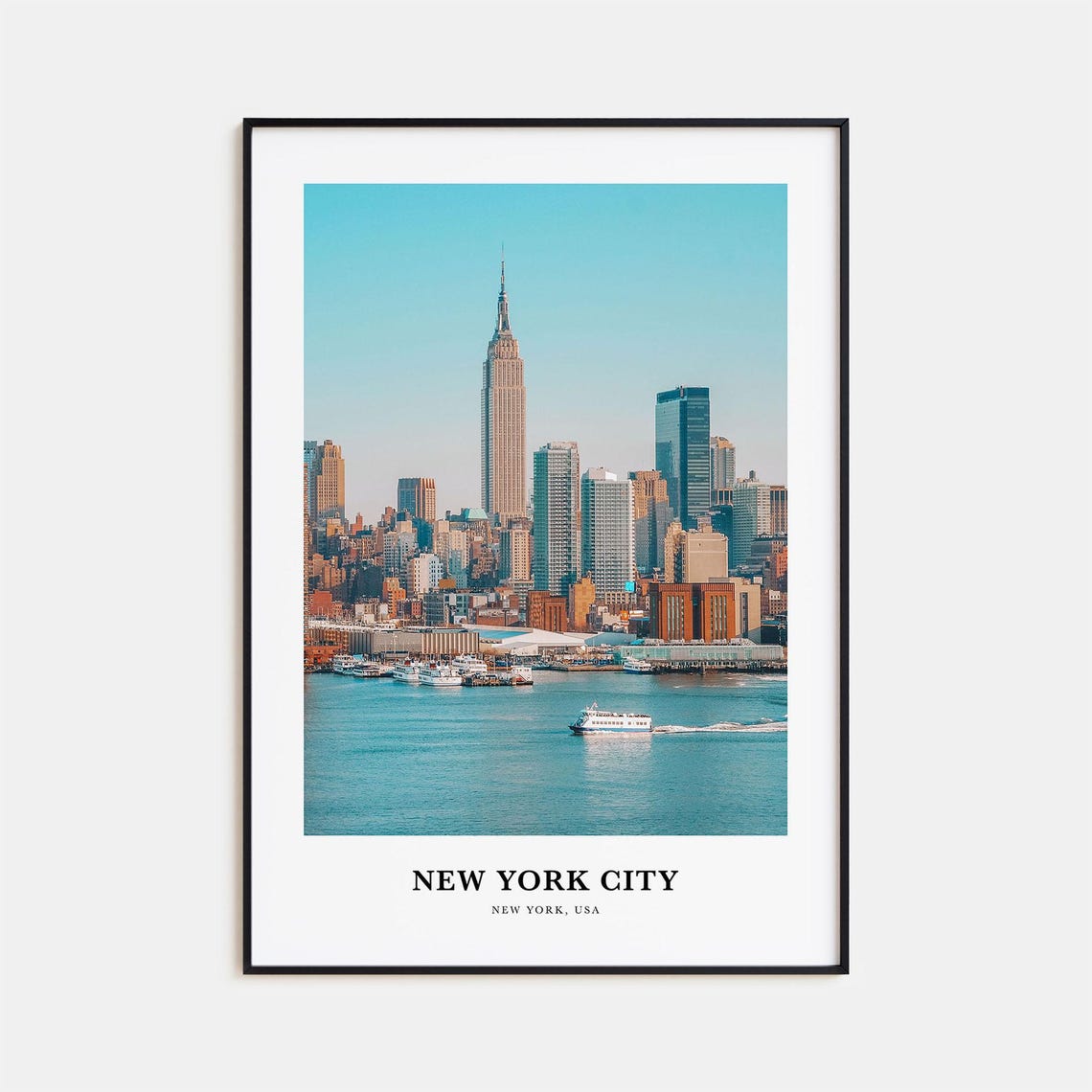 New York City Print No 1 New York City Photo Poster New York City Travel Wall Art New York City Map New York City Print New York Usa