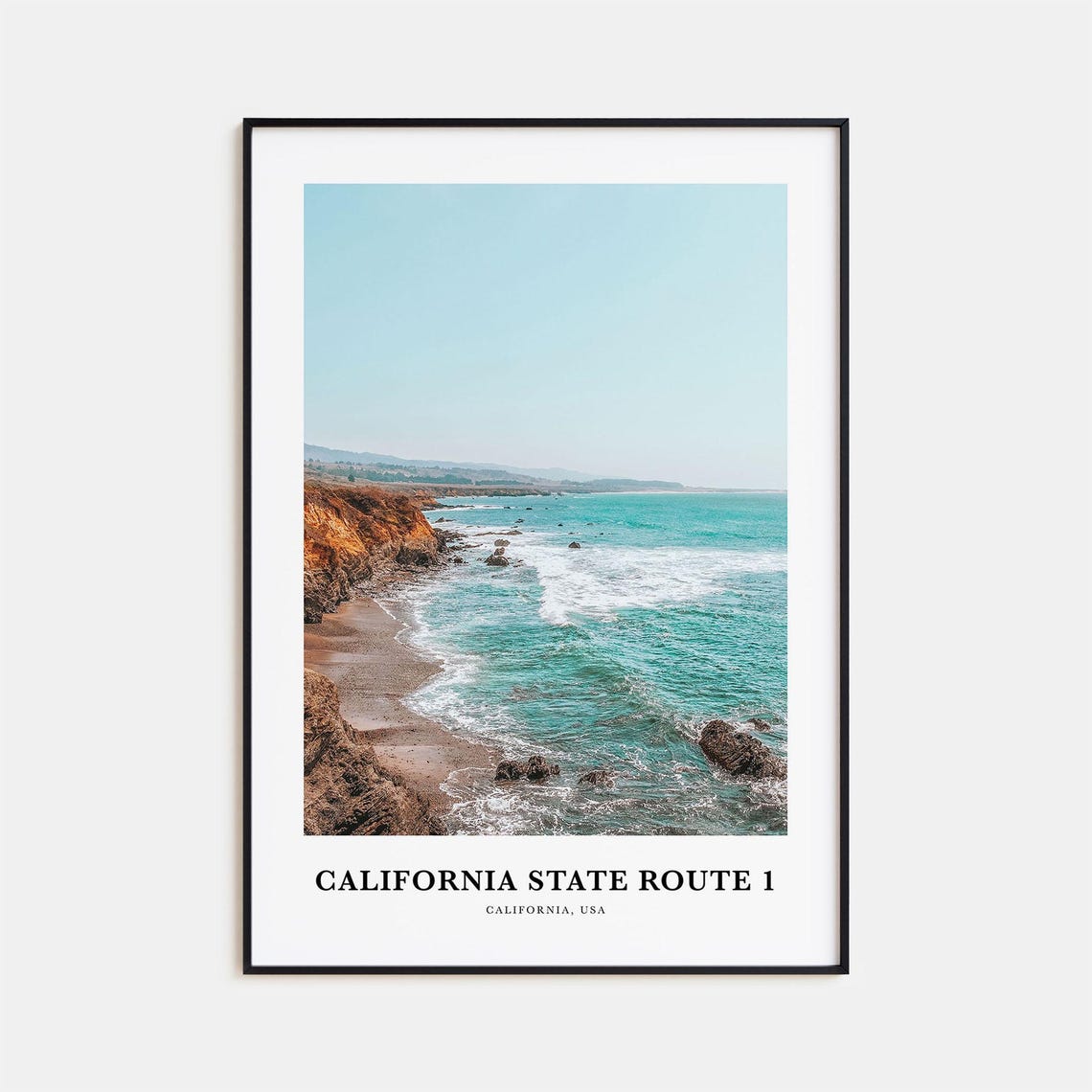 California State Route 1 Print California State Route 1 Photo Poster California Travel Wall Art California Map California Print Usa