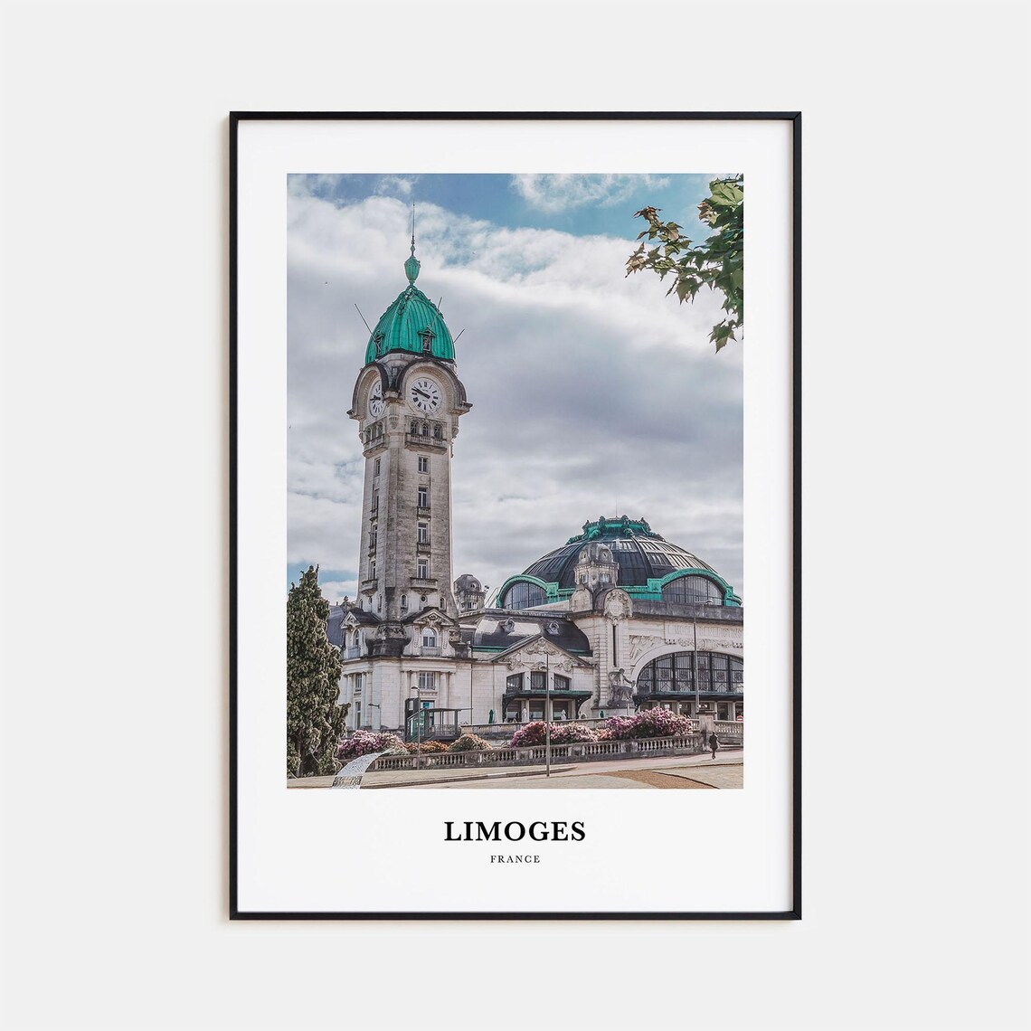 Limoges France Historic Train Station Clock Tower Photo Poster