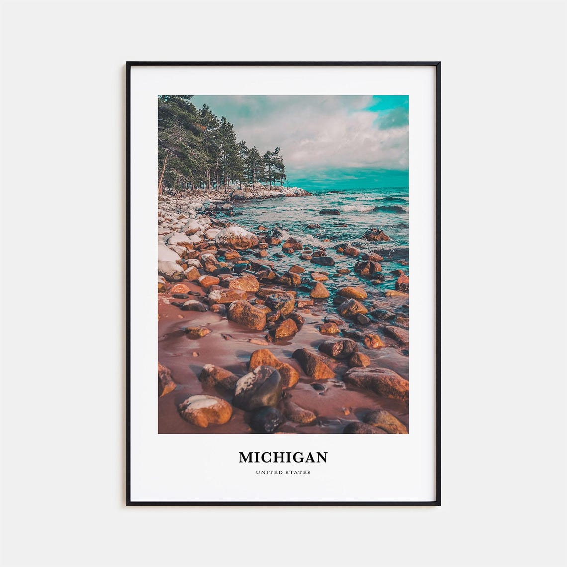 Michigan Print No 1 Michigan Photo Poster Michigan Travel Wall Art Michigan Map Print Michigan Print Michigan Wall Dcor United States