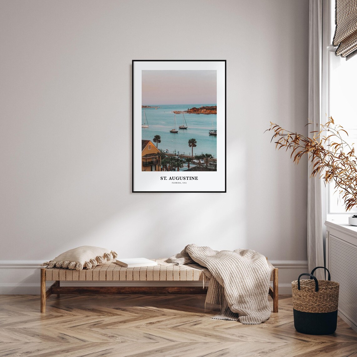 St. Augustine Travel Poster, Florida USA Map Art - Image 3