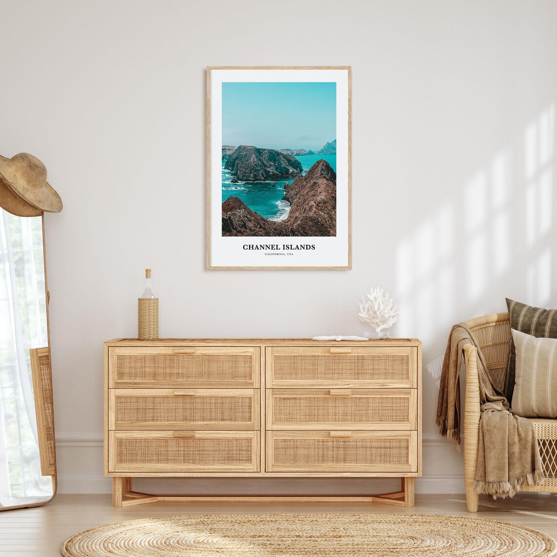 Channel Islands California Rugged Rocky Coast Ocean View Poster - Image 2