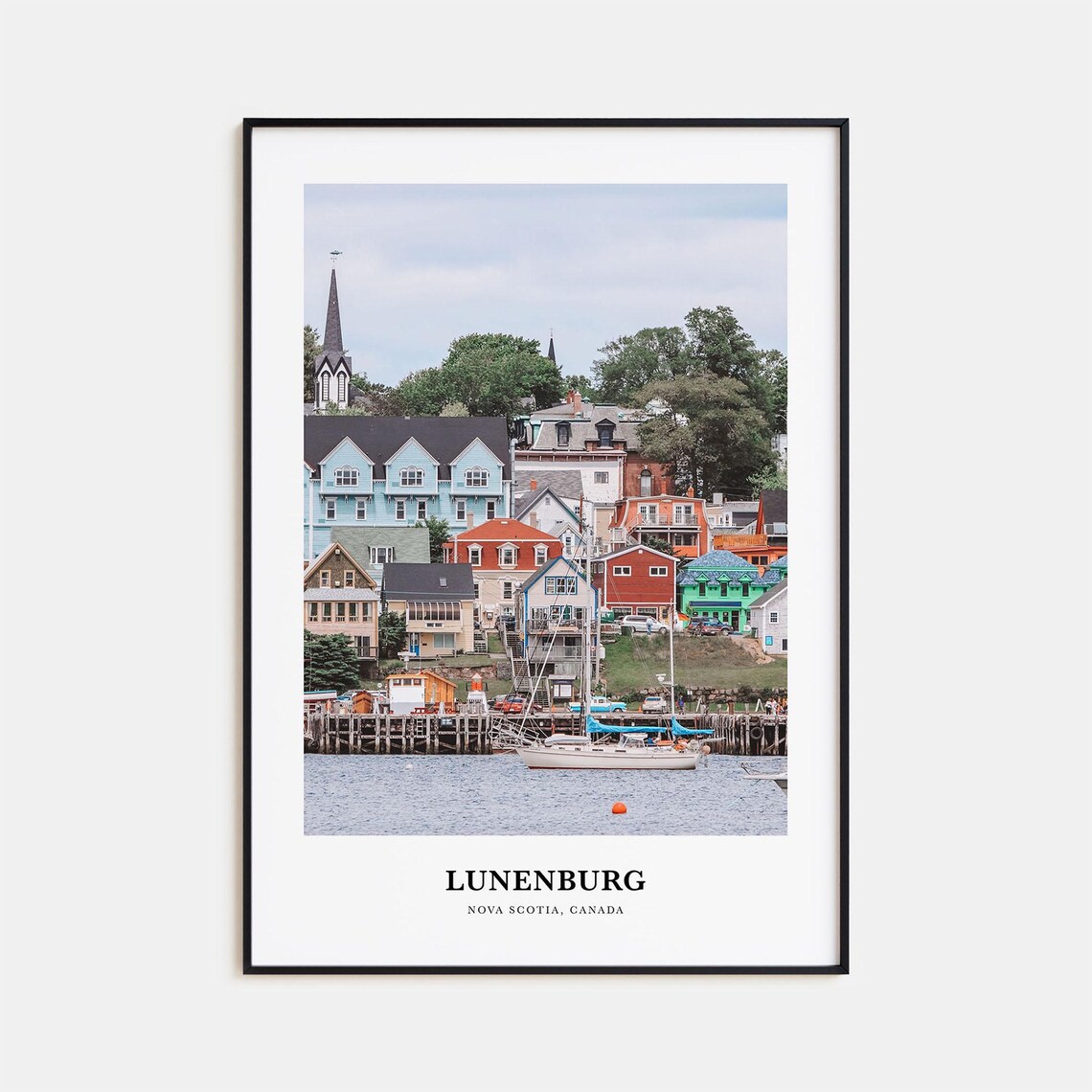 Lunenburg Nova Scotia Colorful Harbor Houses Maritime Village Poster