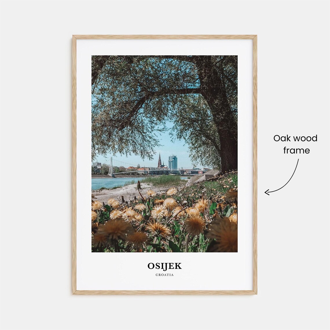 Osijek Travel Poster, Croatia Map Wall Art - Image 3