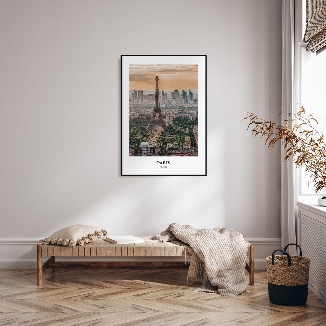 Paris Travel Poster, France Map Wall Art - Image 3