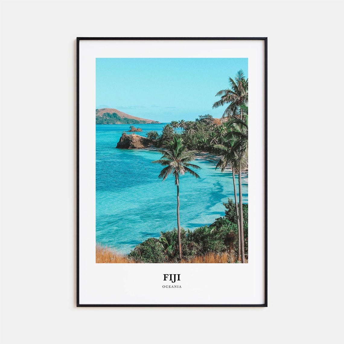 Fiji Print Fiji Photo Poster Fiji Travel Wall Art Fiji Map Print Fiji Photography Print Fiji Wall Dcor Oceania