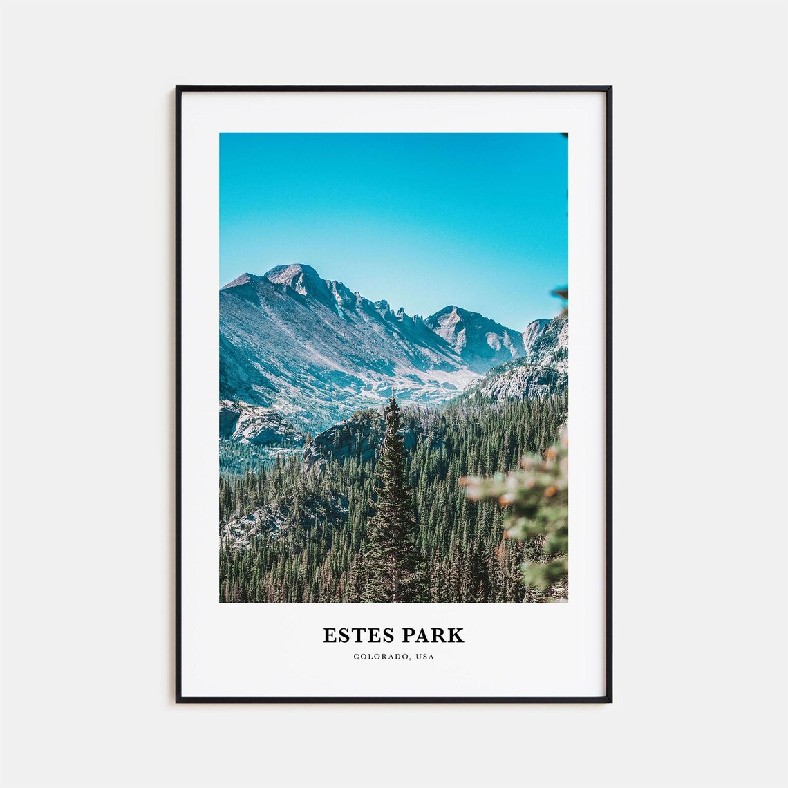 Estes Park Travel Poster, Colorado Wall Art Print