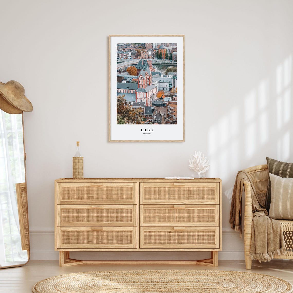 Liege Print Liege Photo Poster Liege Travel Wall Art Liege Map Print Liege Photography Print Liege Wall Dcor Belgium - Image 2