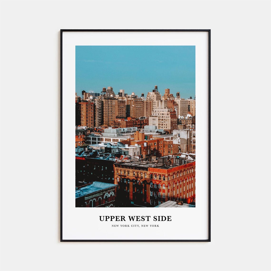 Upper West Side Brownstone Skyline Rooftops Manhattan New York Poster