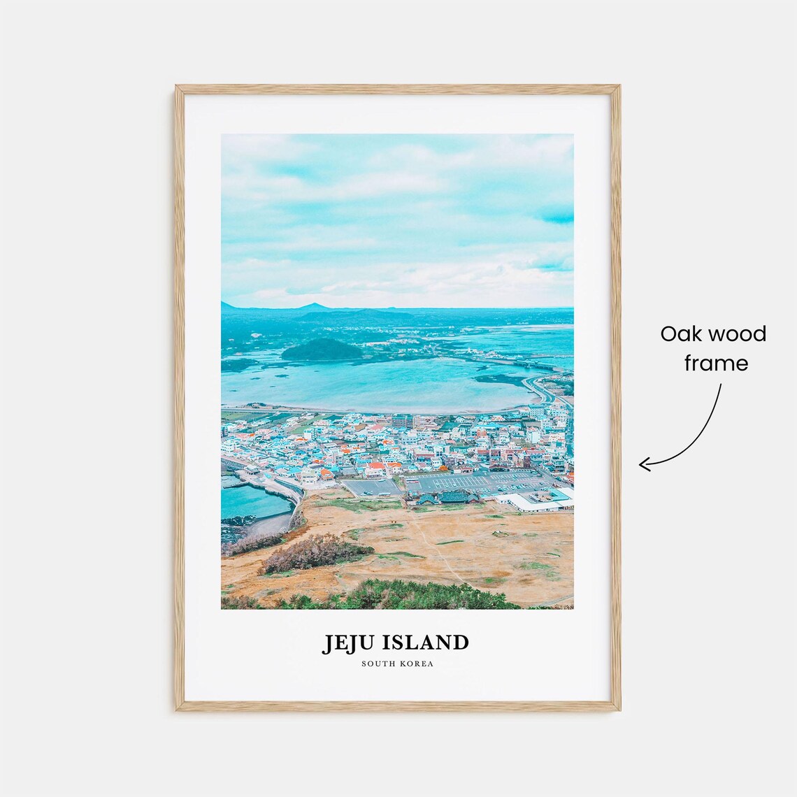 Jeju Island South Korea Aerial Coast And Harbor Town View Poster - Image 3