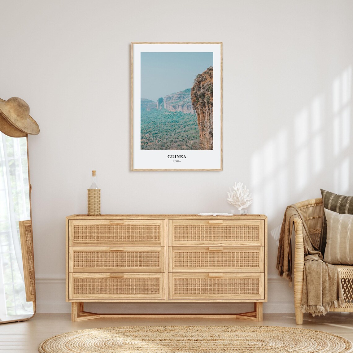 Guinea Africa Dramatic Cliff Escarpment Forest Photo Travel Poster - Image 2