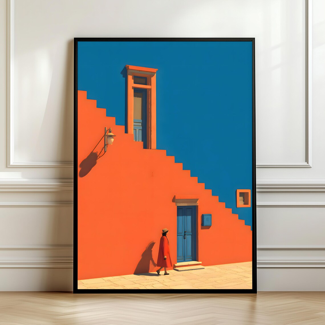 Mediterranean Architecture Minimalist Geometric Color Block Art Print