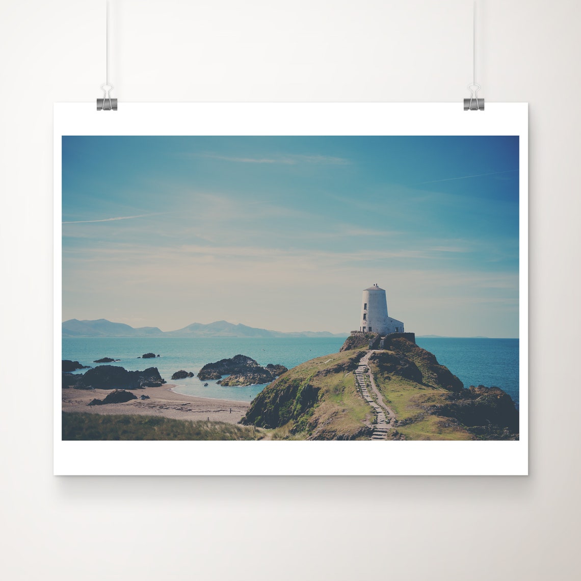 Twr Mawr Lighthouse on Ynys Llanddwyn Island Anglesey Wales Poster