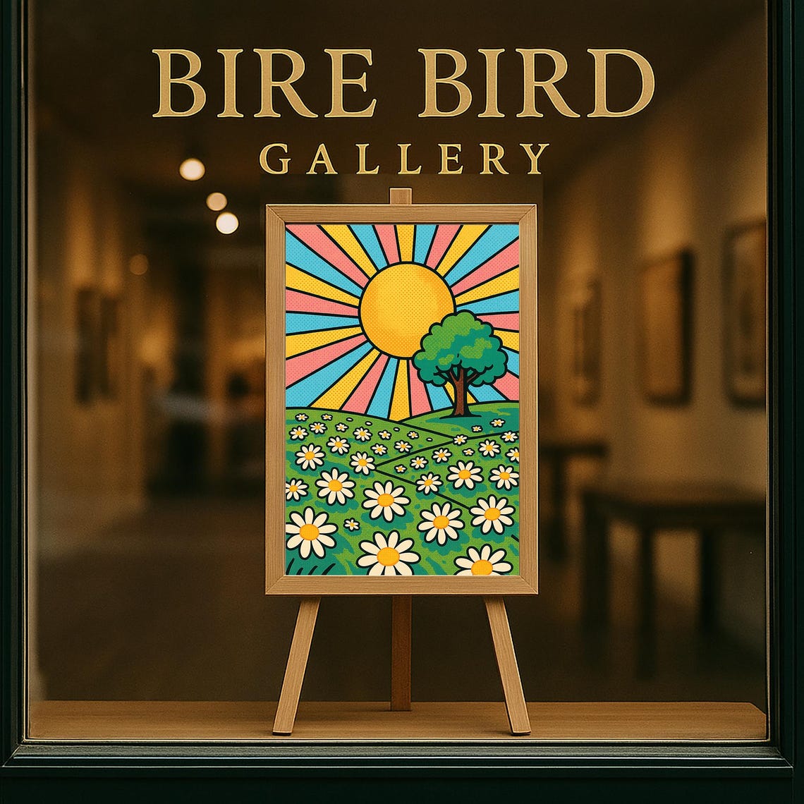 Pop Art Sun Daisy Meadow Retro Colorful Sunshine Bold Wall Art - Image 6