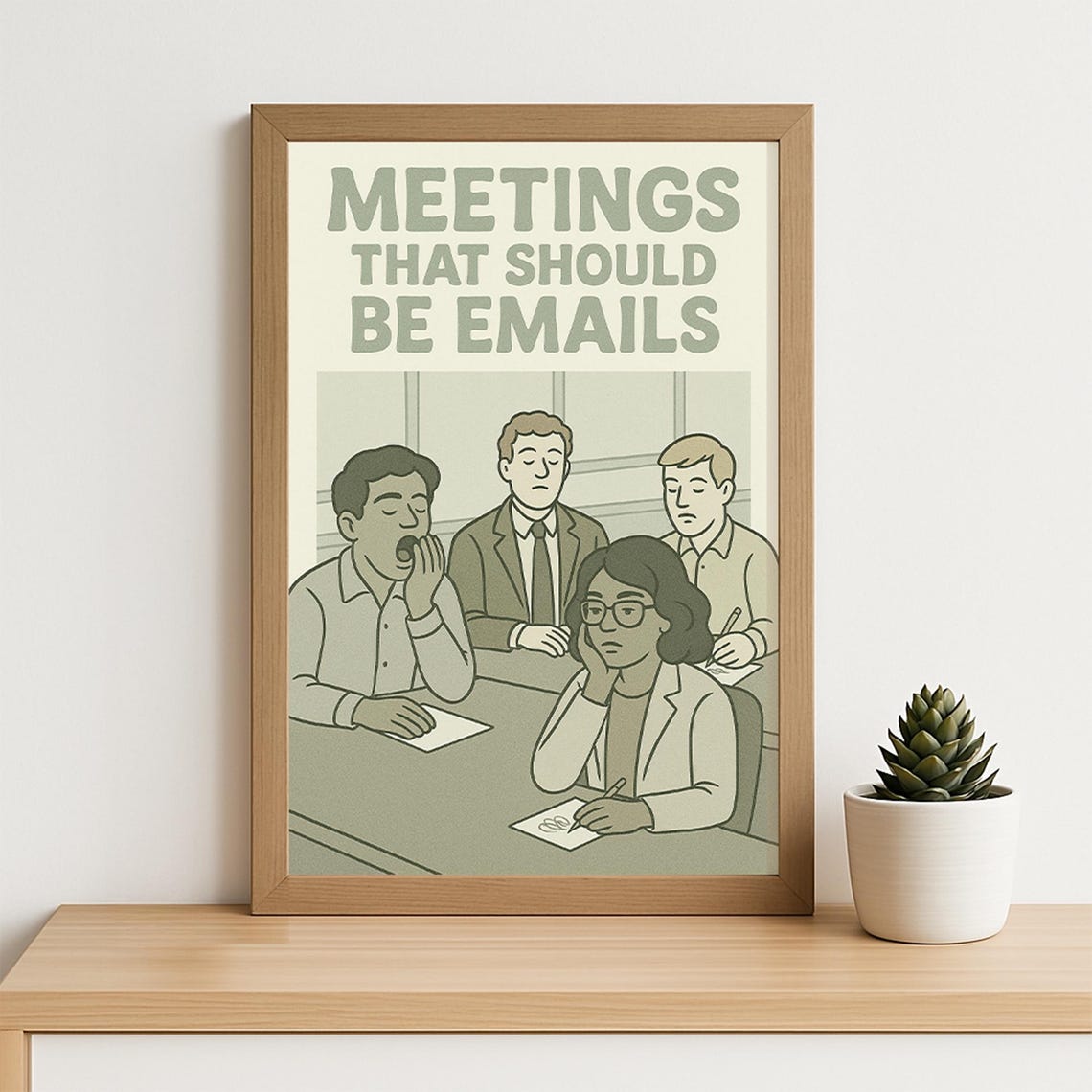 Meetings That Should Have Been Emails Funny Office Humor Poster