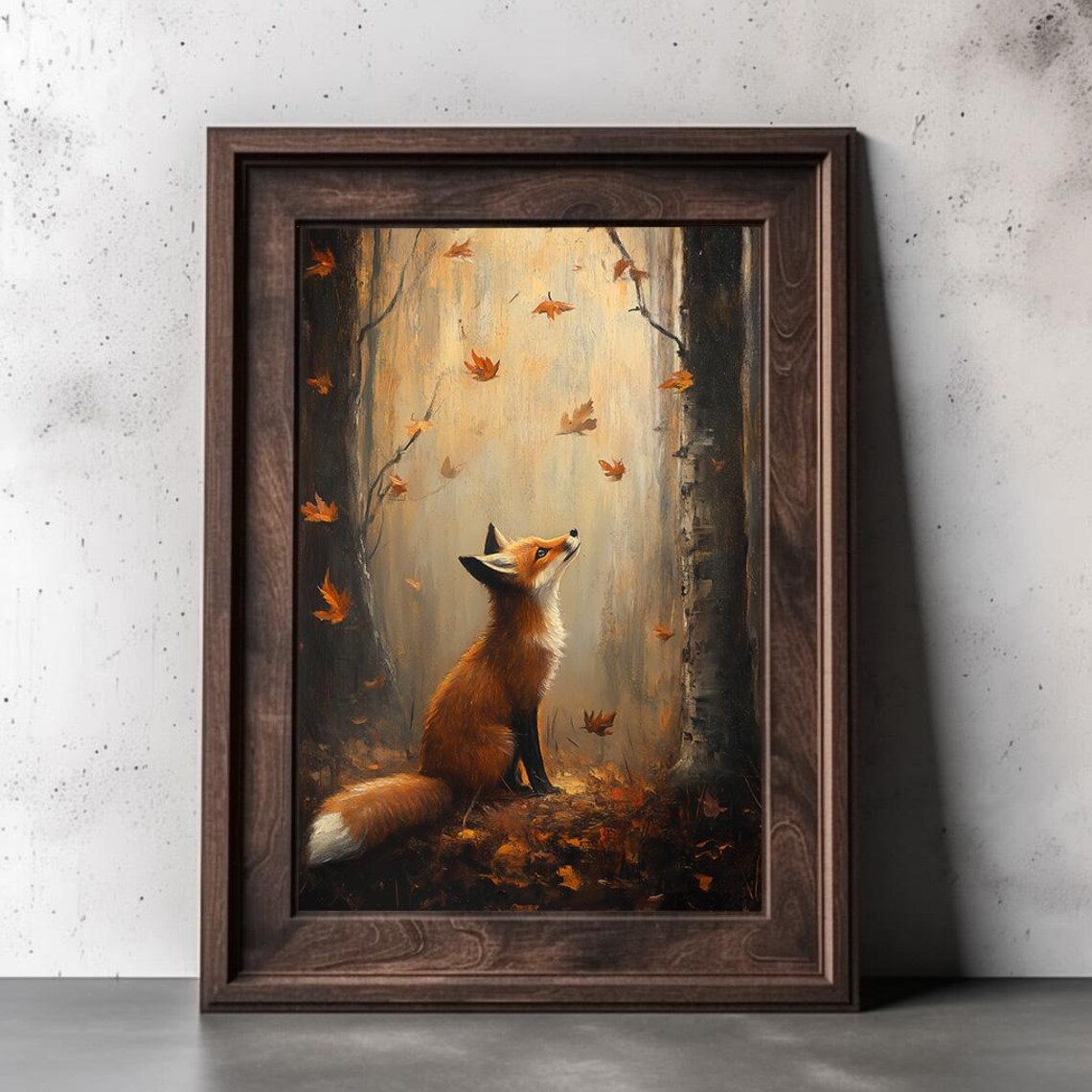 Fall Fox Art Print, Autumn Forest Woodland Animal - Image 2