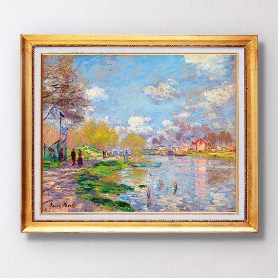 Claude Monet Spring By The Seine Fine Art Glice 1875 Sku 0175