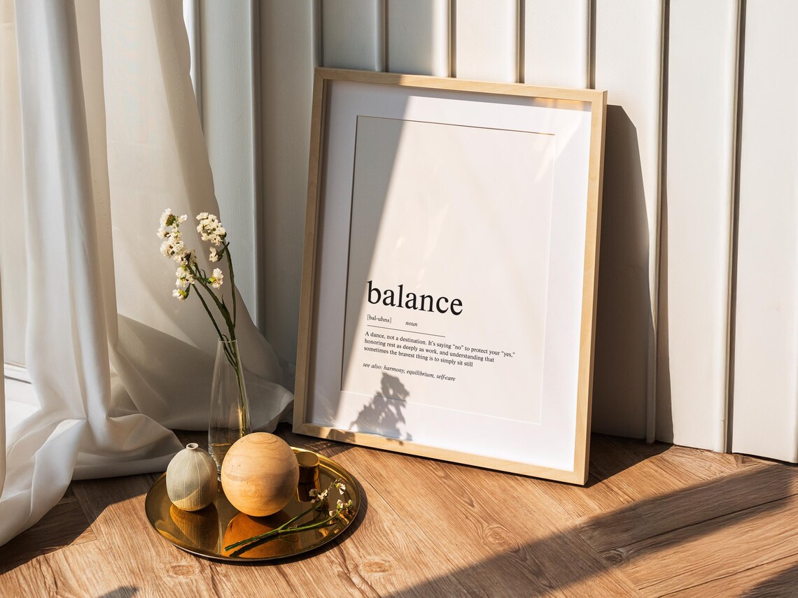 Balance Definition Minimalist Art Print, Zen Office - Image 2