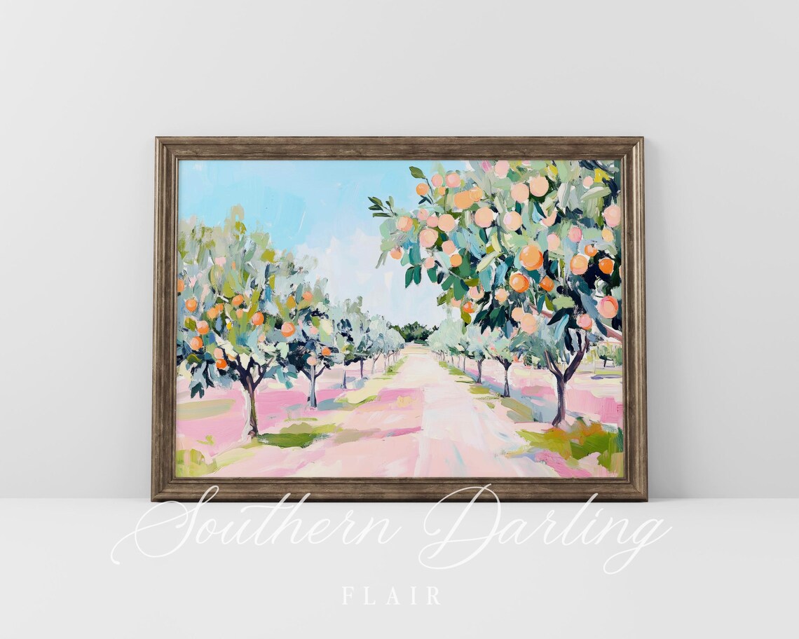 Florida Orange Grove Art Print, Grandmillennial Style - Image 5