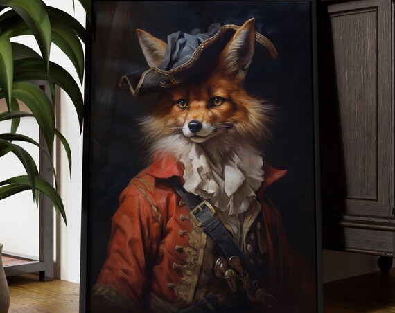 Mr Fox Pirate Portrait Renaissance Art Print