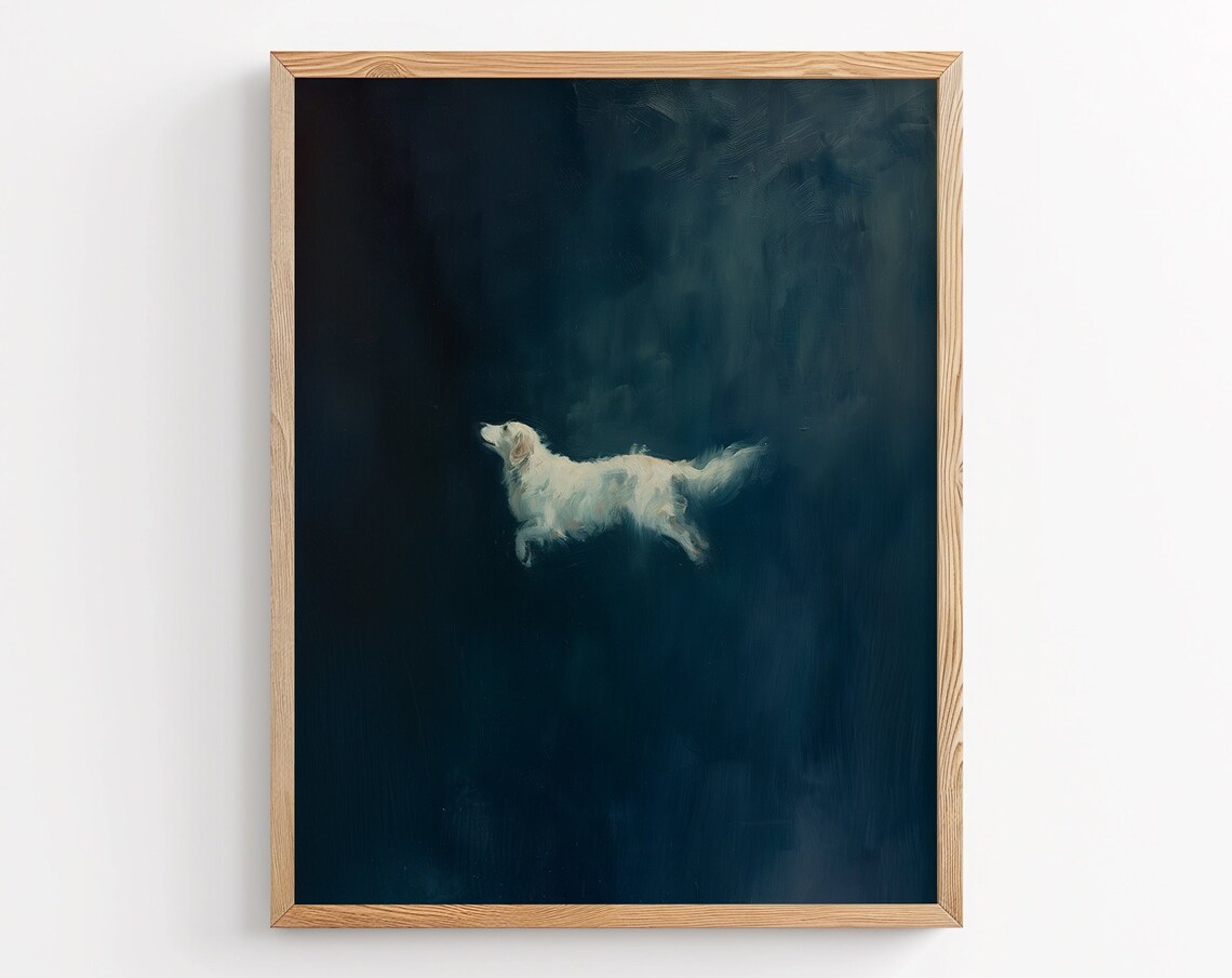 Vintage Golden Retriever Abstract Dog Art Print - Image 5